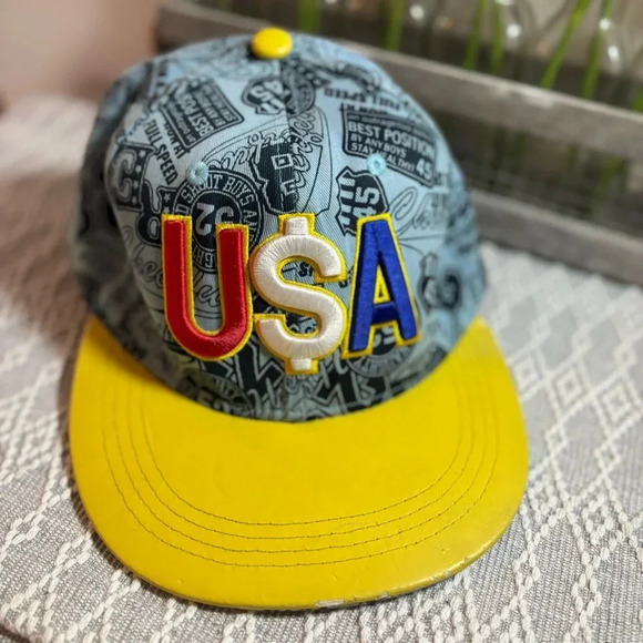 Ji Ji TMT USA Money Ball Cap. Multi-color, adjustable. 7 1/2” wide. Streetwear. - Picture 1 of 7